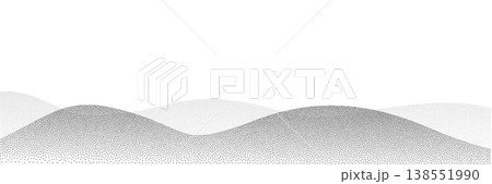 Dot mountain pattern, grain landscape abstract pattern 138551990