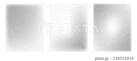 Noise grain gradient background, dot pattern spray effect set 138552019