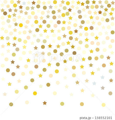 Gold star confetti background, golden sparkle pattern 138552101