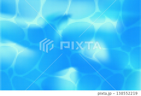 Ocean water halftone pattern, sea wave dot texture 138552219