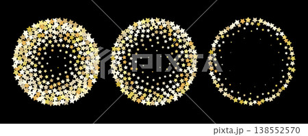 Gold star confetti background, golden sparkle pattern Gold star confetti background, golden sparkle pattern 138552570