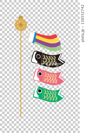 Simple carp streamer illustration 1 Simple carp streamer illustration 1 138552742