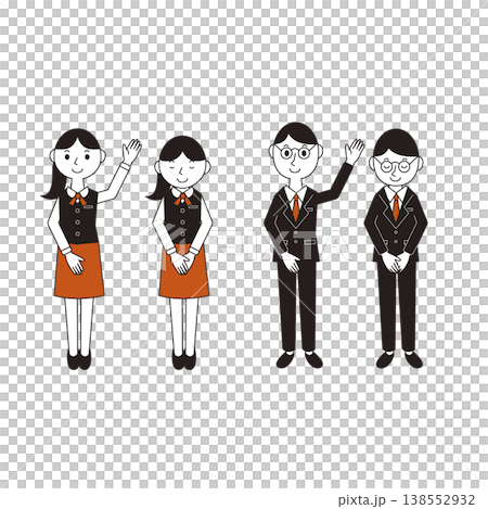 男性社員と女性社員のイラスト 男性社員と女性社員のイラスト 138552932