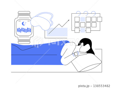 Wearable Sleep Tracker abstract concept vector illustration. 138553482