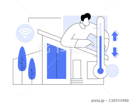 Automated Thermostat Control abstract concept vector illustration. 138553490