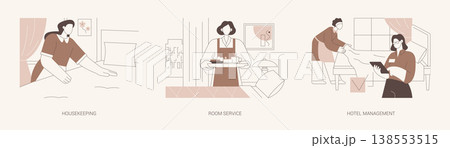 Hotel jobs isolated cartoon vector illustrations se Hotel jobs isolated cartoon vector illustrations se 138553515