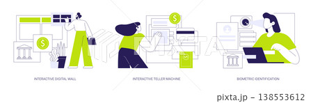 Smart banking isolated cartoon vector illustrations se 138553612