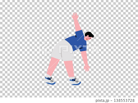 一幅男子鍛鍊的插圖 一幅男子鍛鍊的插圖 138553728