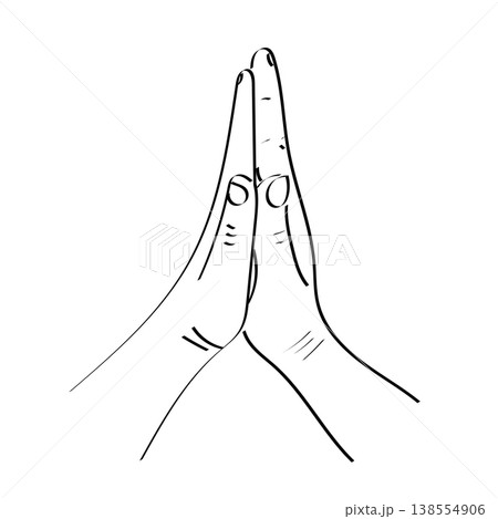 Praying hands, prayer or namaste, folded hands meditation gesture Praying hands, prayer or namaste, folded hands meditation gesture 138554906