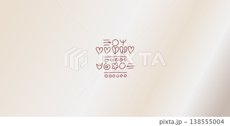 Beige gradient shine with nacre and neutral soft background with doodle. Neutral gradation with folk vector in brown with heart hand drawn scribble. Micrographic label for cosmetic packaging nude bg Beige gradient shine with nacre and neutral soft background with doodle. Neutral gradation with folk vector in brown with heart hand drawn scribble. Micrographic label for cosmetic packaging nude bg 138555004