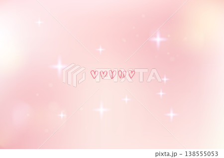 Pink peach gradient background with heart sparkle and romantic glitter glow. Soft gradation vector with love shimmer and dreamy candy bloom. Sweet pink peach for valentine card or event invitation 138555053