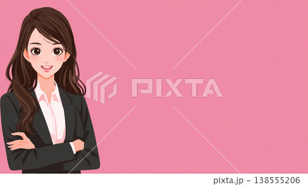キャリアウーマンのイラスト　generative ai 138555206