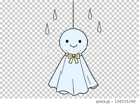 Cute illustration of Teru Teru Bouzu Cute illustration of Teru Teru Bouzu 138555240