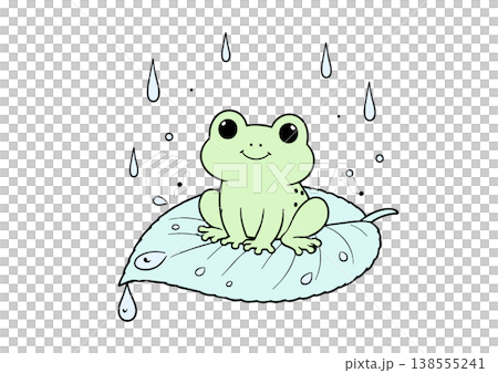 樹葉上的青蛙和雨 樹葉上的青蛙和雨 138555241