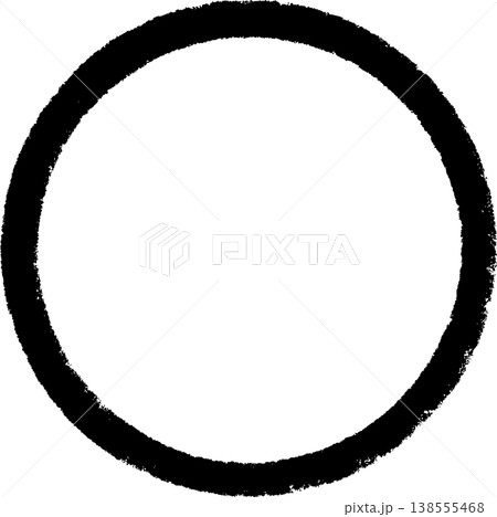 ペイントタッチの丸アイコン 黒丸 ベクター ペイントタッチの丸アイコン 黒丸 ベクター 138555468