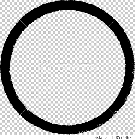 ペイントタッチの丸アイコン 黒丸 ベクター ペイントタッチの丸アイコン 黒丸 ベクター 138555468