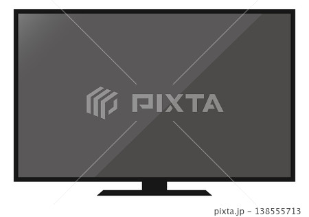 正面から見た液晶テレビのイメージイラスト 正面から見た液晶テレビのイメージイラスト 138555713