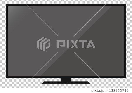 正面から見た液晶テレビのイメージイラスト 正面から見た液晶テレビのイメージイラスト 138555713