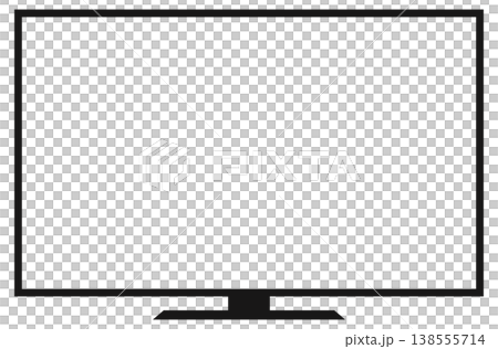 Image illustration of an LCD TV viewed from the front (with transparent screen). Image illustration of an LCD TV viewed from the front (with transparent screen). 138555714