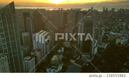 Makati district and Manila city aerial Makati district and Manila city aerial 138555862