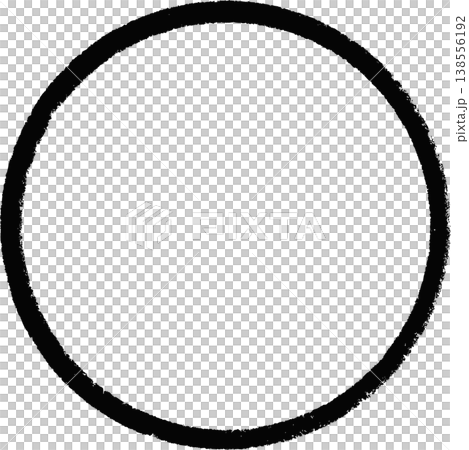 ペイントタッチの丸アイコン 黒細丸 ベクター ペイントタッチの丸アイコン 黒細丸 ベクター 138556192