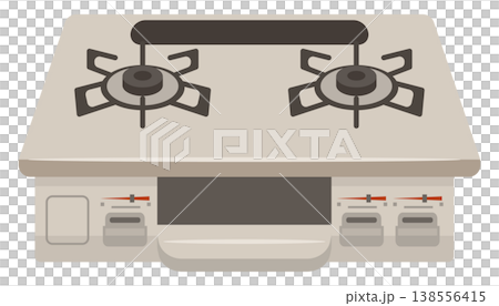 Image illustration of a gas stove viewed from the front. Image illustration of a gas stove viewed from the front. 138556415