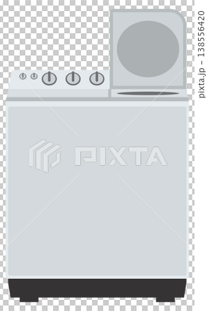 Image illustration of a twin-tub washing machine Image illustration of a twin-tub washing machine 138556420