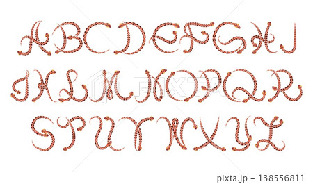 Snake shaped letters Snake shaped letters 138556811