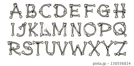 Skeleton font signs Skeleton font signs 138556814