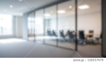 defocused blurred background of modern corporate office meeting room interior with glass walls empty long wooden table and black chairs bright sunlight defocused blurred background of modern corporate office meeting room interior with glass walls empty long wooden table and black chairs bright sunlight 138557479