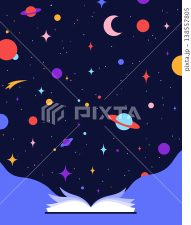 Book, Imagination, Dreams. Cosmos story Book, Imagination, Dreams. Cosmos story 138557805