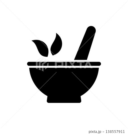 Mortar and Pestle icon vector design templates 138557911