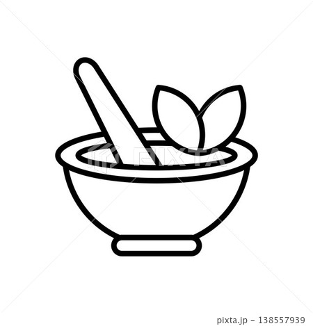 Mortar and Pestle icon vector design templates Mortar and Pestle icon vector design templates 138557939