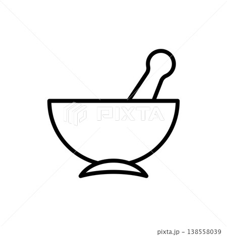 Mortar and Pestle icon vector design templates 138558039