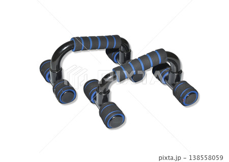 Push-up bars designed to improve the effectiveness of your workouts. 138558059