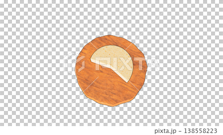 木の板に乗せたカマンベールチーズの3Dイラスト 138558223