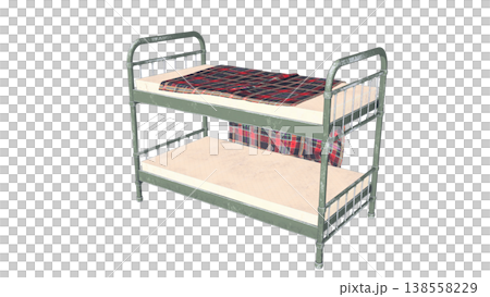 3D illustration of a bunk bed 3D illustration of a bunk bed 138558229
