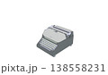 レトロなタイプライターの3Dイラスト（斜め） 138558231