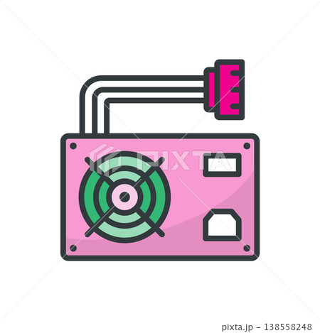 Power Supply icon vector design templates simple and modern 138558248