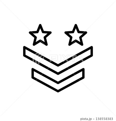 Military rank icon symbol design templates Military rank icon symbol design templates 138558383