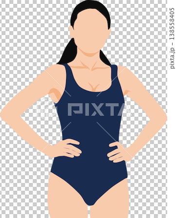 一個穿泳衣的女人的插圖 一個穿泳衣的女人的插圖 138558405