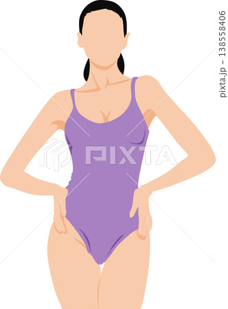 水着を着た女性のイラスト 138558406