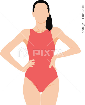 水着を着た女性のイラスト 138558409