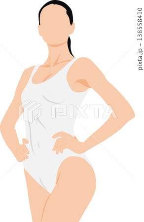 水着を着た女性のイラスト 138558410