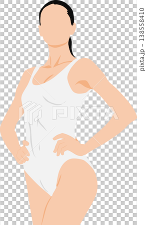 水着を着た女性のイラスト 138558410