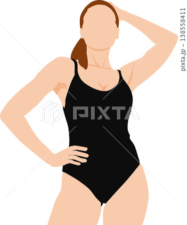 水着を着た女性のイラスト 水着を着た女性のイラスト 138558411