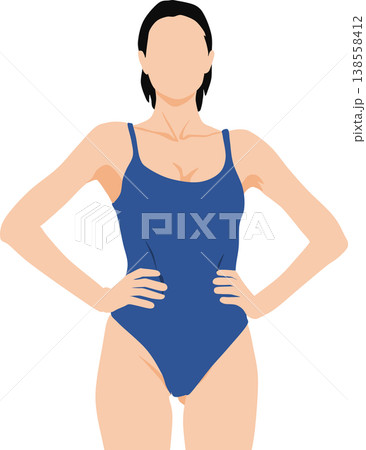 水着を着た女性のイラスト 138558412