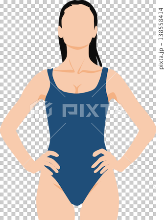 一個穿泳衣的女人的插圖 一個穿泳衣的女人的插圖 138558414