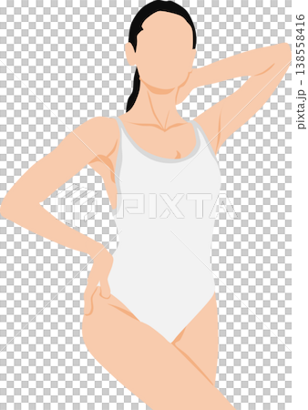 水着を着た女性のイラスト 138558416