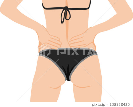 水着を着た女性のイラスト 水着を着た女性のイラスト 138558420